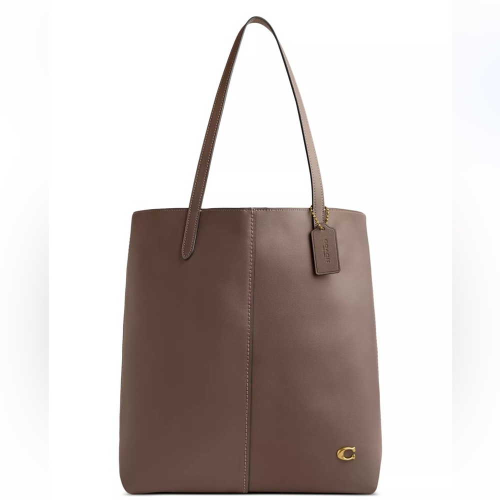 COACH North (Nomad) Tote-Smooth Leather Exterior, Suede Int./Dark Stone